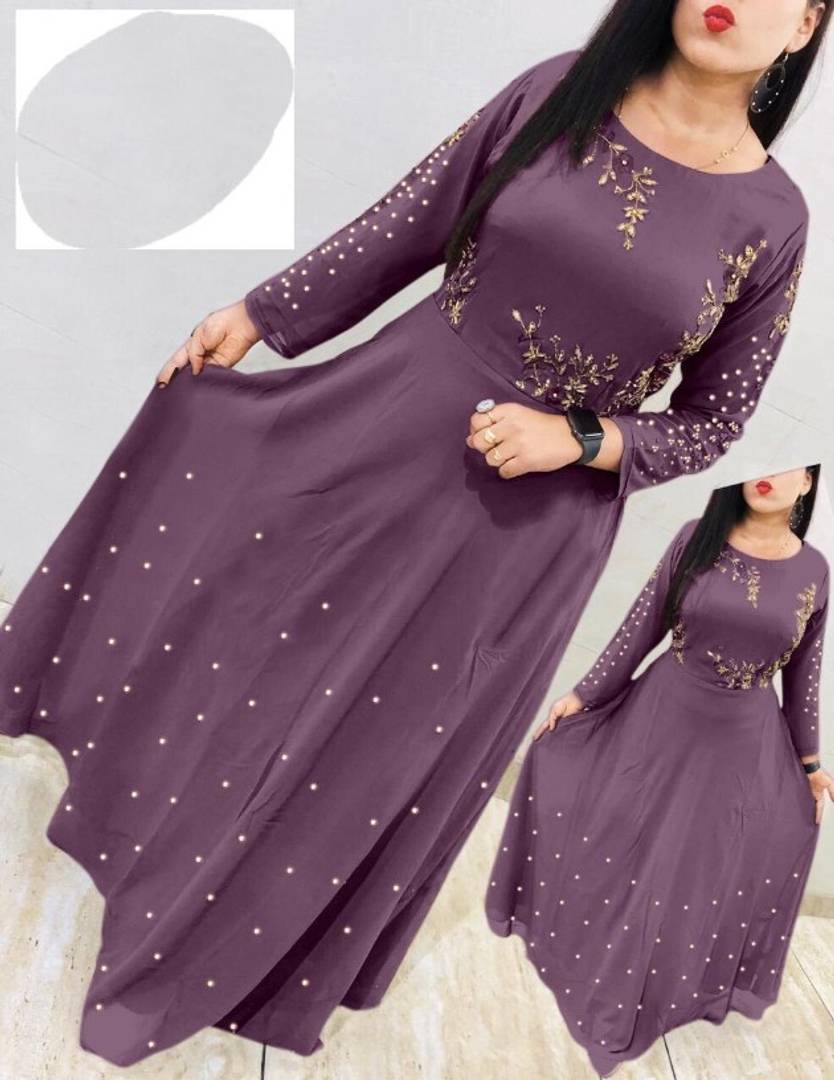 Women's Georgette Long Length Flared Kurtas
